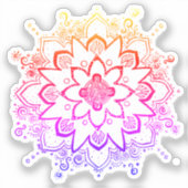 Rainbow Mandala Sticker (Voorkant)