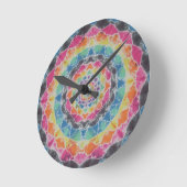 Rainbow Mandala Tie Dye PhatDyes Ronde Klok (Hoek)