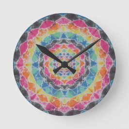 Rainbow Mandala Tie Dye PhatDyes Ronde Klok