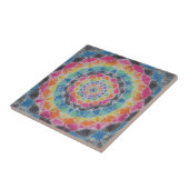 Rainbow Mandala Tie Dye PhatDyes Tegeltje (Zijkant)