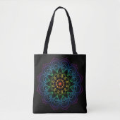 Rainbow mandala tote bag (Voorkant)
