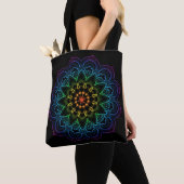 Rainbow mandala tote bag (Dichtbij)