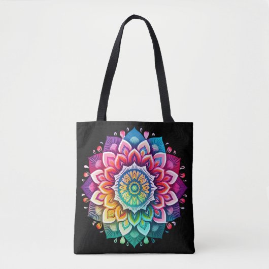 Rainbow Mandala Tote Bag (Voorkant)