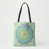 Rainbow mandala tote bag (Voorkant)