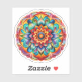 Rainbow Mandala vinyl sticker (Vel)