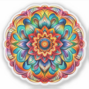 Rainbow Mandala vinyl sticker