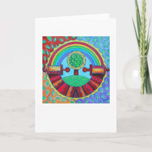 Rainbow Mandala Wenskaart Kaart (Voorkant)