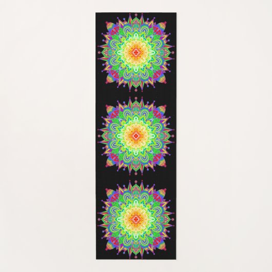 Rainbow Mandala Yoga Mat (Voorkant)