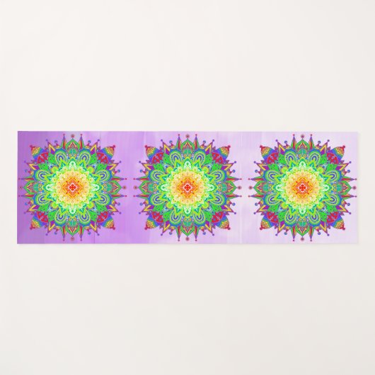 Rainbow Mandala Yoga Mat (Voorkant (horizontaal))