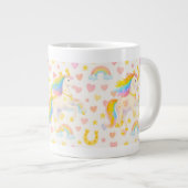 Rainbow Mane Horses Coffee Mug — Cooper & Cody Grote Koffiekop (Voorkant rechts)