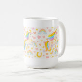 Rainbow Mane Horses Coffee Mug — Cooper & Cody Koffiemok (Voorkant rechts)