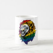 Rainbow Mane Roaring Lion LGBTQ+ Pride mok (Center)