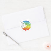 Rainbow Mane Unicorn Vierkante Sticker (Envelop)