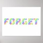 Rainbow Mantra Art – Allow Yourself To Forget Poster (Voorkant)