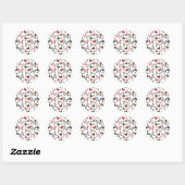 Rainbow Marble Butterfly Spring Pattern Ronde Sticker (Vel)