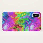 Rainbow Marble iPhone X Hoesje (Achterkant (horizontaal))