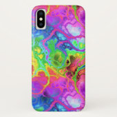 Rainbow Marble iPhone X Hoesje (Achterkant)