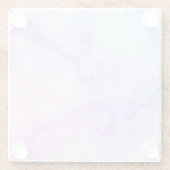 Rainbow Marble Pattern Glazen Onderzetter (Achterkant)