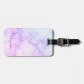 Rainbow Marble Pattern met persoonlijke naam Bagagelabel (Voorkant horizontaal)