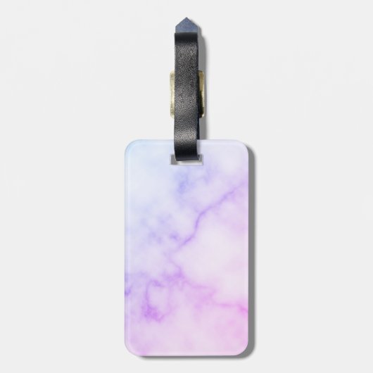 Rainbow Marble Pattern met persoonlijke naam Bagagelabel (Achterkant verticaal)