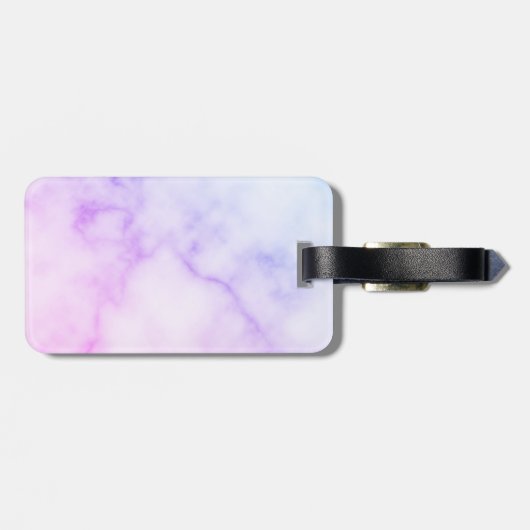 Rainbow Marble Pattern met persoonlijke naam Bagagelabel (Achterkant horizontaal)