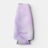 Rainbow Marble Pattern met persoonlijke naam Flesjeskoeler (Voorkant)