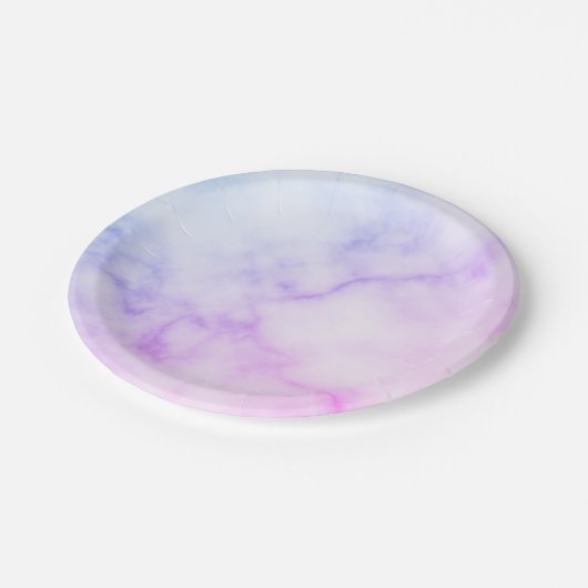 Rainbow Marble Pattern Papieren Bordje (Gekanteld)