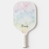 Rainbow Marble Pattern Pickleball Paddle (Voorkant)