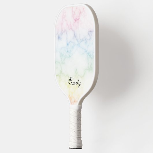 Rainbow Marble Pattern Pickleball Paddle (Links)