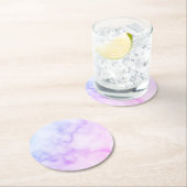 Rainbow Marble Pattern Ronde Kartonnen Onderzetter (Insitu)