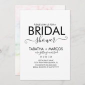 Rainbow Marble Pattern Script Vrijgezellenfeest Kaart (Voorkant / Achterkant)