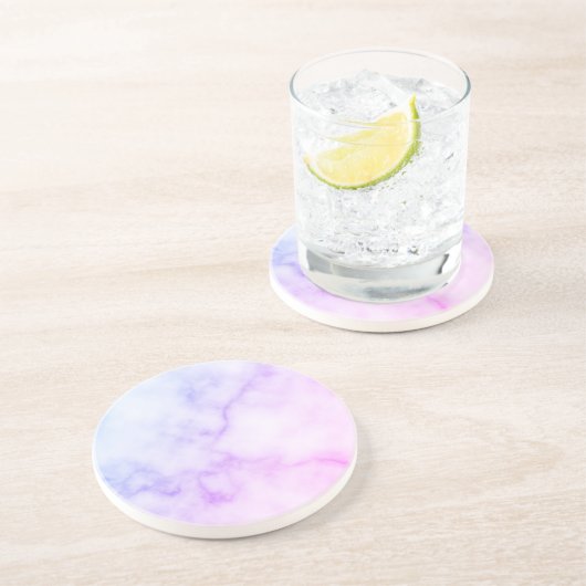 Rainbow Marble Pattern Zandsteen Onderzetter (Zijkant)