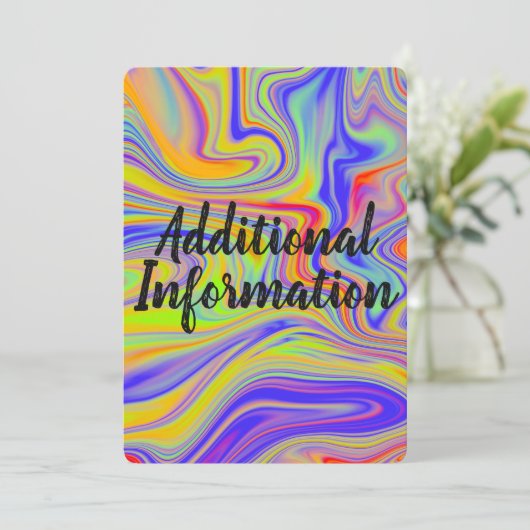 Rainbow Marbling Aanvullende info Kaart (Staand voorkant)
