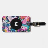 Rainbow Marbling Bagagelabel (Voorkant horizontaal)