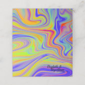 Rainbow Marbling Place Card of Escort Kaart Plaatskaartje (Buitenkant ongevouwen)