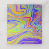 Rainbow Marbling Place Card of Escort Kaart Plaatskaartje (Binnenkant ongevouwen)