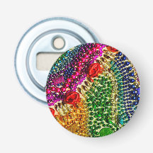 RAINBOW Mardi Gras Bead Art knop flesopener