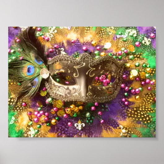 RAINBOW MARDI GRAS MASK POSTER (Voorkant)