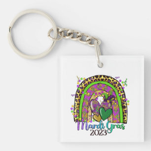 Rainbow Mardi Gras Sleutelhanger