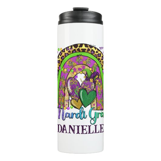 Rainbow Mardi Gras Thermal Tumbler Thermosbeker (Voorkant)