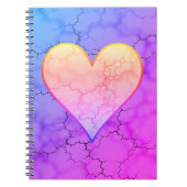 Rainbow Marged Heart Notitieboek (Voorkant)