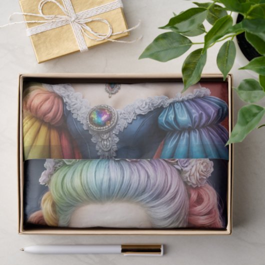 Rainbow Marie Antoinette Decoupage Papier (Geschenk)