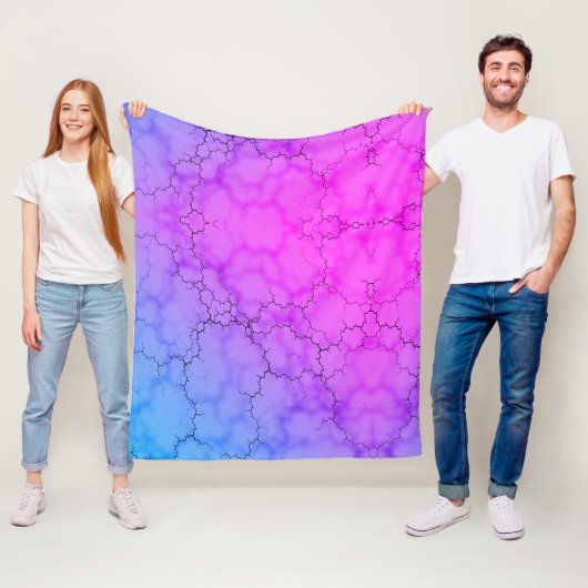 Rainbow Marked Heart Fleece Deken (In situ)