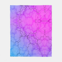 Rainbow Marked Heart Fleece Deken