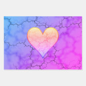 Rainbow Marked Heart Inpakpapier Vel (Voorkant)
