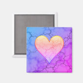 Rainbow Marked Heart Magneet (Voorkant / Achterkant)