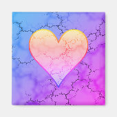 Rainbow Marked Heart Magneet (Voorkant)