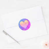 Rainbow Marked Heart Ronde Sticker (Envelop)
