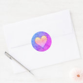 Rainbow Marked Heart Ronde Sticker (Envelop)