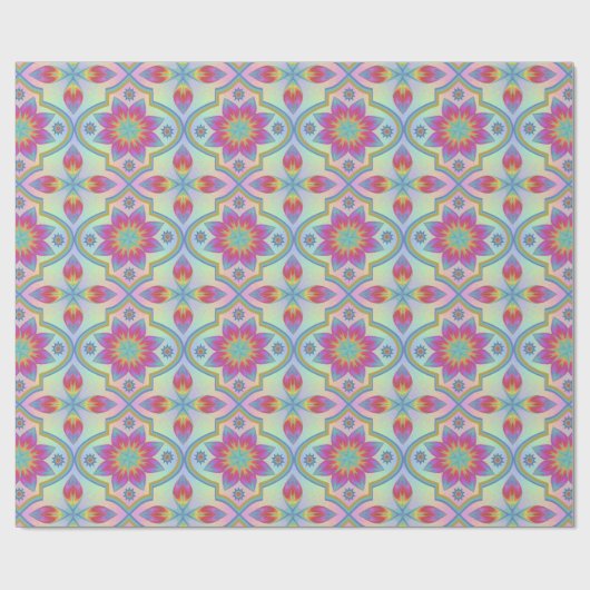 Rainbow Marrakesh Pattern Cadeaupapier (Vlak)